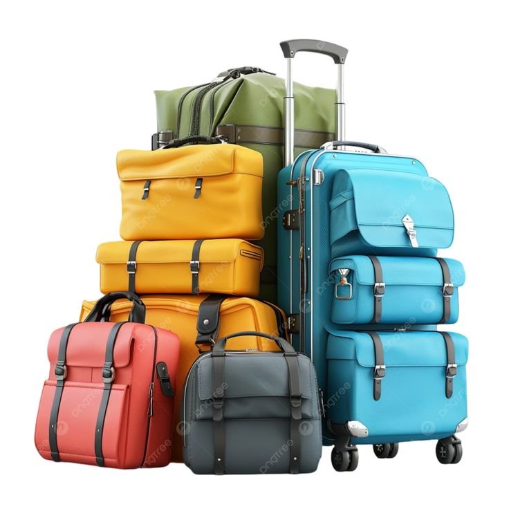 Colored Baggage And Travel Bags Colored Luggage Travel Bags Vibrant Bags PNG Transparent Image And Clipart For Free Download