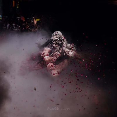 No colors bloom here — only embers glow, skulls rattle, and chants echo. Masan Holi — where mortals embrace the shadow of the divine, blurring the lines between life and the afterlife.harharmahade